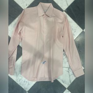 PRADA men’s pinks cotton button down shirt in size 16/41